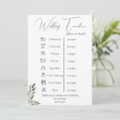 美しくエレガントなウェディングタイムライン 招待状 (スタンド正面)