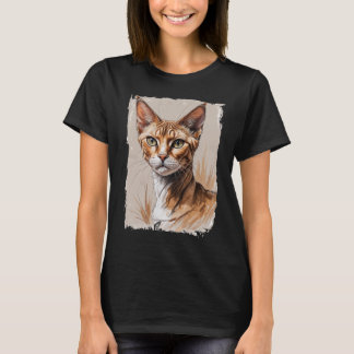 美しくエレガントなスフィンクス猫 Tシャツ