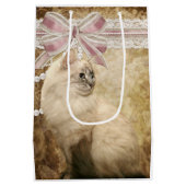 美しくエレガントな子猫猫 ミディアムペーパーバッグ (裏面)