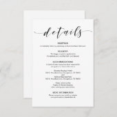 美しくエレガントな結婚式はエンクロージャカードを詳しく述べます エンクロージャーカード (正面/裏面)