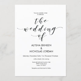 美しくエレガントな結婚式招待状カード 招待状