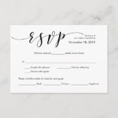 美しくエレガントな結婚RSVPのエンクロージャカード エンクロージャーカード (正面)