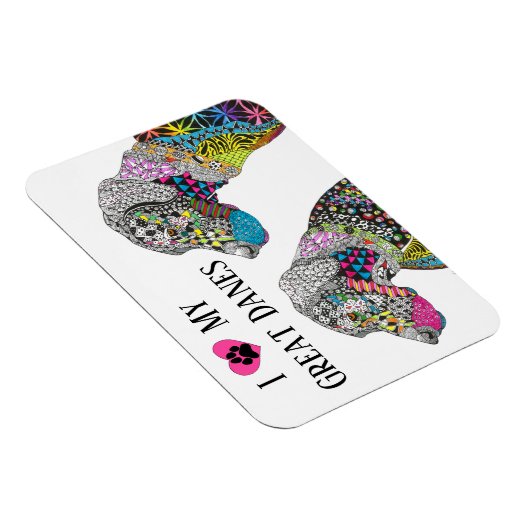 美しくカラフル素晴らしいDanesマグネット3"x4" マグネット (右側)