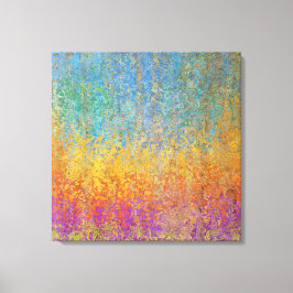 美しくカラフル《植物》アスペンの木のキャンバス24x24インチ キャンバスプリント