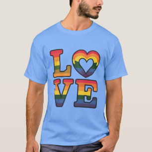 美しくクラシカルでエレガントなレズビアン+ゲイ LGBTQ レインボー Tシャツ