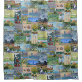 美しくクローエレガントドモネの絵画 シャワーカーテン (正面)