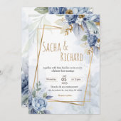 美しくシンプルな結婚式の招待状。 招待状 (正面/裏面)