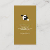 美しくシンプルな陰陽のスピーチ箱の通訳 名刺 (裏面)