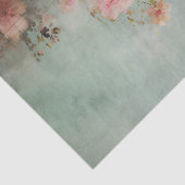 美しくダメージ加工されたピンクの花のフチ 薄葉紙 (詳細)