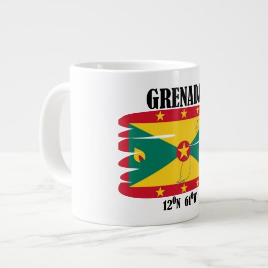 美しくデザインされたグレナダマグ ジャンボコーヒーマグカップ (正面左)