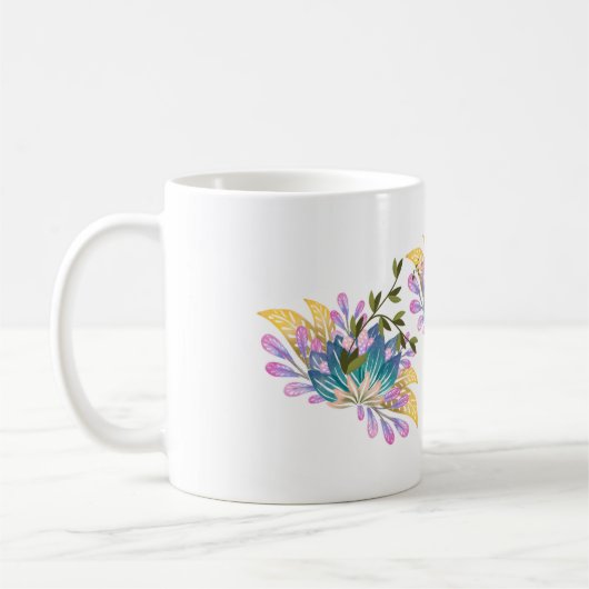 美しくデザインされたティーカップイラストレーションの偉業 コーヒーマグカップ (左)