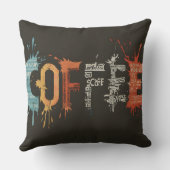 美しくデザインされたモダンコーヒーアート クッション (裏面)