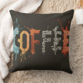 美しくデザインされたモダンコーヒーアート クッション (ブランケット)