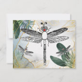 美しくドラゴンカラフルフライのグリーティングカード 案内状 (正面)