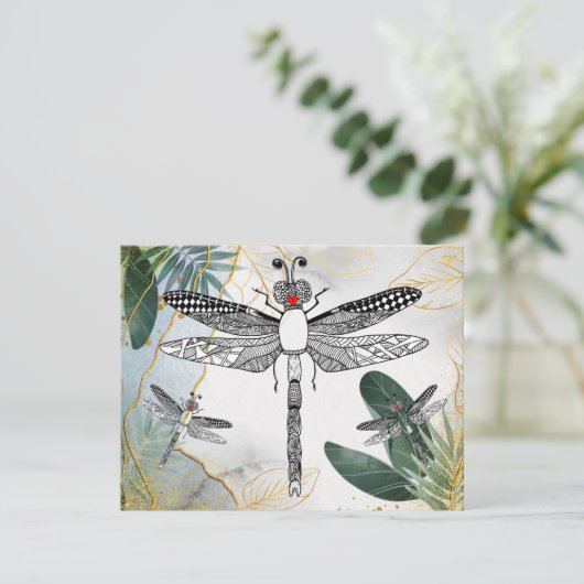 美しくドラゴンカラフルフライのグリーティングカード 案内状 (スタンド正面)