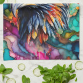 美しくハゲカラフルのイーグルキッチンタオル キッチンタオル (折り畳み)