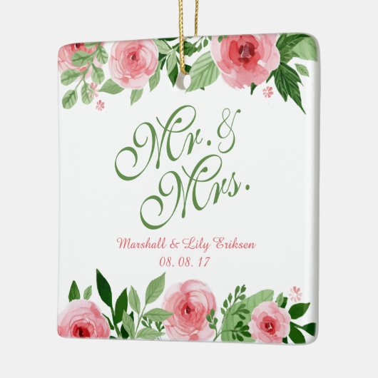 美しくパーソナライズな花の結婚式|のオーナメント セラミックオーナメント (左)