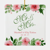 美しくパーソナライズな花の結婚式|のオーナメント セラミックオーナメント (裏面)