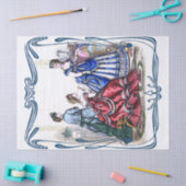 美しくビクトリアンなファッションの女性decoupage 薄葉紙 (クラフト)