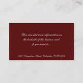 美しくビクトリアンな女性w/Flowersの名刺 名刺 (裏面)