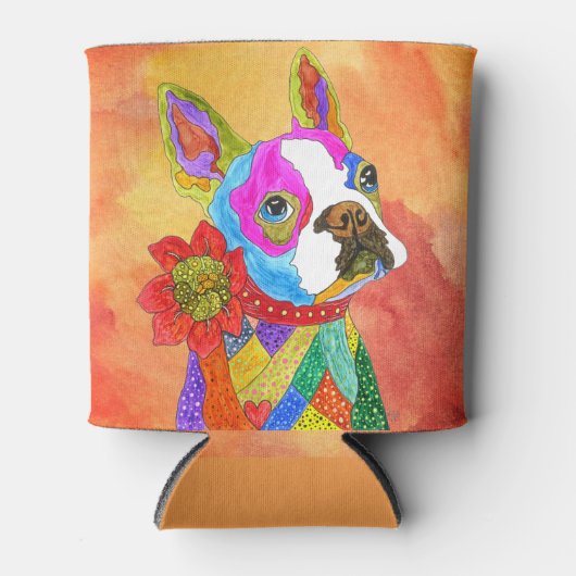 美しくボストカラフルンテリア 缶クーラー (正面)