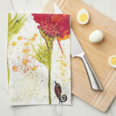 美しくポピーカラフルなキッチンタオル キッチンタオル (四つ折り)