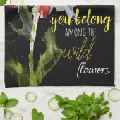 美しくポピーカラフルの花キッチンタオル キッチンタオル (折り畳み)