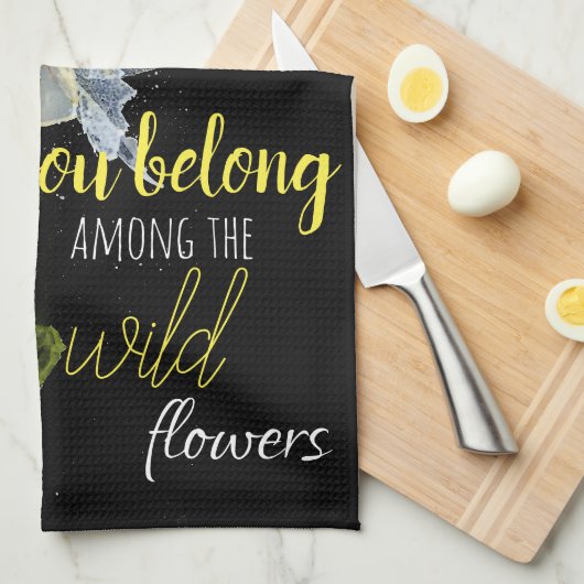 美しくポピーカラフルの花キッチンタオル キッチンタオル (四つ折り)