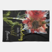 美しくポピーカラフルの花キッチンタオル キッチンタオル (横)