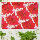 美しくポピーカラフルの花キッチンタオル キッチンタオル (折り畳み)