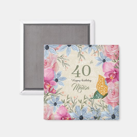 美しくマッチした素朴な植物画40位 マグネット (正面/裏面)