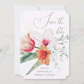 美しくミュートされたラベカラフルンダ結婚フローラ セーブザデート