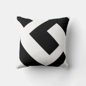 美しくモダンな白黒 クッション (裏面)