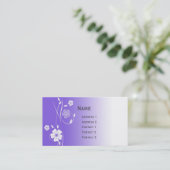 美しくモダンな花柄のポケットカレンダー 名刺 (スタンド正面)