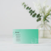 美しくモダンな花柄のポケットカレンダー 名刺 (スタンド正面)