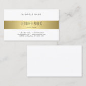 美しくモダンな金ゴールドの一見のデザインの頭が切れるな平野 名刺 (正面/裏面)