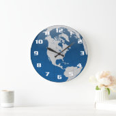 美しくユニーク地球と地球 ラージ壁時計 (ホーム)