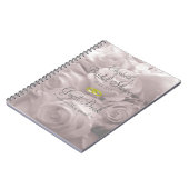 美しくロマンチックなバラのブライダルシャワーの来客名簿 ノートブック (左側)