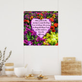 美しくワイルドフラワーカラフルセレニティ祈りの言葉 ポスター (キッチン)