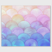 美しく人魚カラフルの娘はかりで測 ラッピングペーパー (フラット)