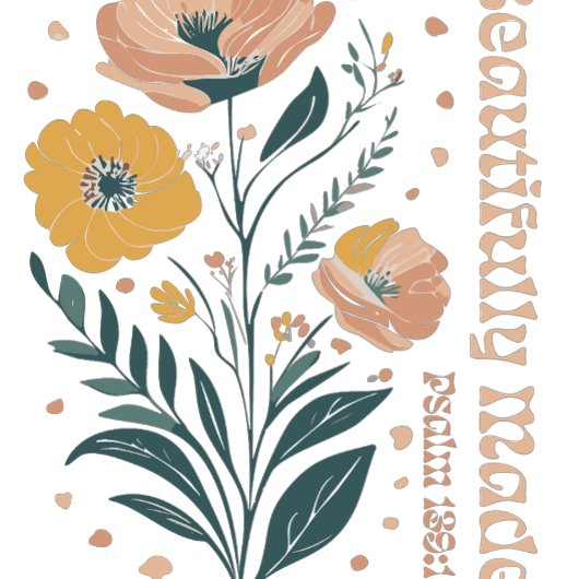 美しく作られた詩編ボホクリスチャンインスピレーション Tシャツ