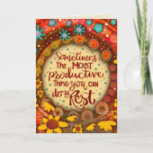 美しく元気に ゆっくり休んで フラワー インスピレーション カード (正面)