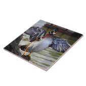 美しく印象的なウッドダックフロリダ写真 タイル (側面)