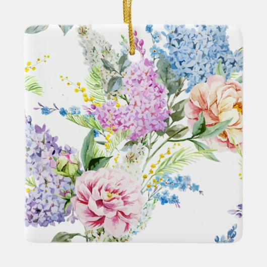 美しく及びエレガントな手塗りの|のオーナメント セラミックオーナメント (正面)