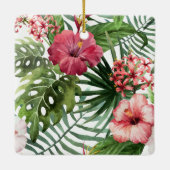 美しく及びエレガントな熱帯花柄|のオーナメント セラミックオーナメント (裏面)