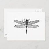 美しく及びシンプルなヴィンテージのトンボ ポストカード (正面/裏面)