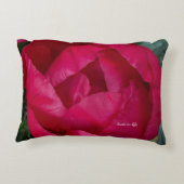 美しく咲く赤い牡丹 アクセントクッション (裏面)