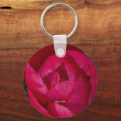 美しく咲く赤い牡丹 キーホルダー (裏面)