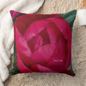 美しく咲く赤い牡丹 クッション (ブランケット)