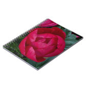 美しく咲く赤い牡丹 ノートブック (左側)